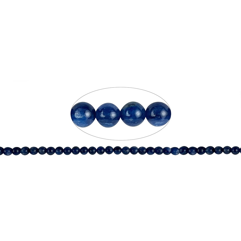 Filo di perline, Cianite (stab.) AAA, 08mm | grossista gemme e pietre curative