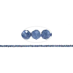Strang Kugeln, Disthen blau (stab.), 04mm, facettiert | Marco Schreier