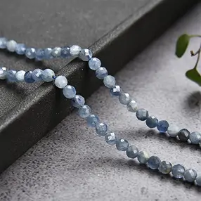 Cuentas de piedras preciosas, Cianita azul (estabilizado), 03mm, facetado | Marco Schreier