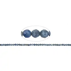 140630111220 Strang Kugeln, Disthen blau (stab.), 03mm, facettiert | Marco Schreier