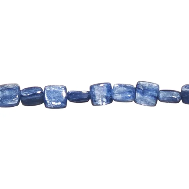 Rounded cuboid strand, Kyanite (blue, light), 06 x 06mm | Marco Schreier