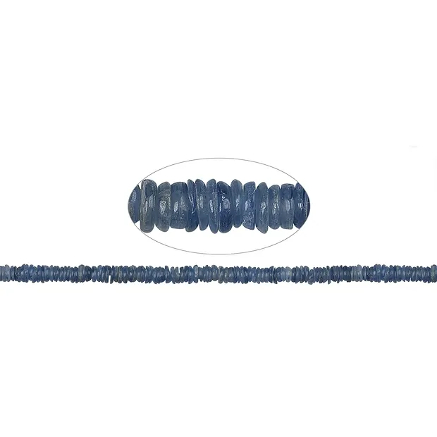 Button strand, Kyanite (blue) AA, 02-03 x 05mm | gems, healing stones & jewelry