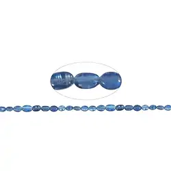 140630324524 Lens strand, Kyanite (blue) AAA, 07-10 x 04-07mm, with gradient | Marco Schreier