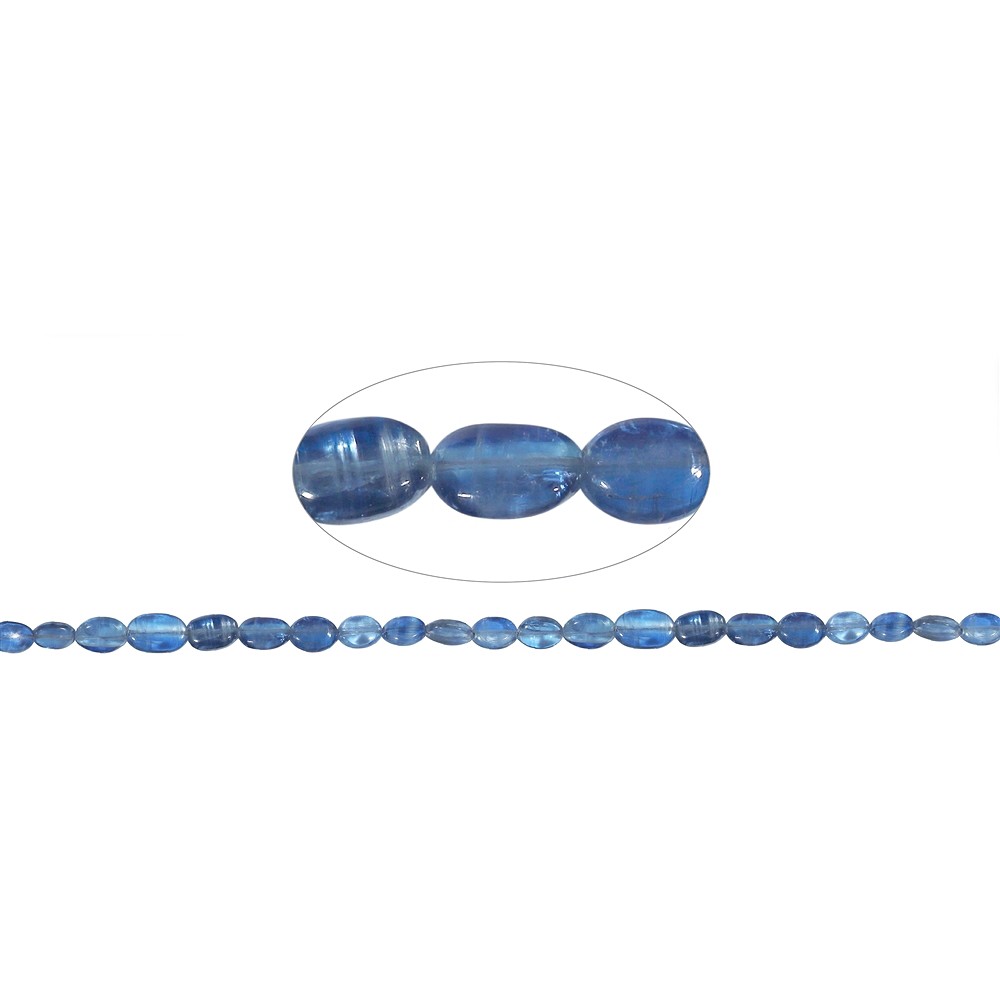 Lens strand, Kyanite (blue) AAA, 07-10 x 04-07mm, with gradient | Marco Schreier