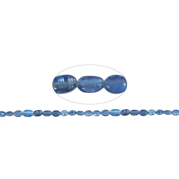 Lens strand, Kyanite (stab.) AAA, 07-10 x 04-07mm, with gradient | Marco Schreier