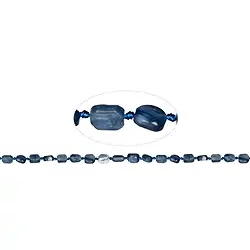 140630626300 Strang Scheiben Freeform, Disthen (blau), 10 x 08mm (43mm) | Marco Schreier