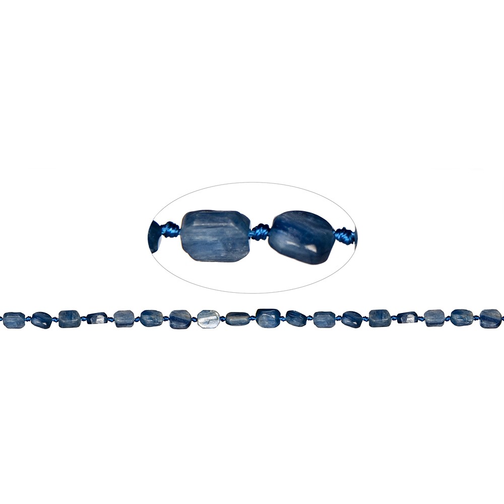 Freeform disc strand, Kyanite (blue), 10 x 08mm (43mm) | Marco Schreier