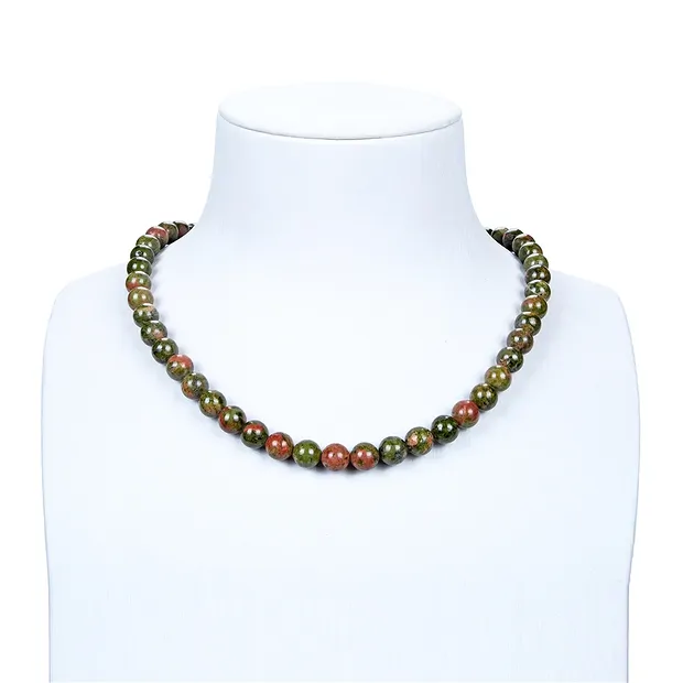 Strang Kugeln, Unakit, 08-09mm | Großhändler Edelsteine, Heilsteine & Schmuck