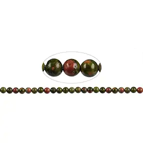 Strang Kugeln, Unakit, 08-09mm | Großhändler Edelsteine, Heilsteine & Schmuck