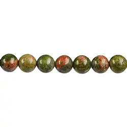 140690100920 String Beads, Unakite, 10mm | Schreier wholesale; gems, healing stones & jewelry