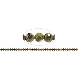 140690103620 Strang Kugeln, Unakit, 03mm. facettiert (39cm) | Marco Schreier