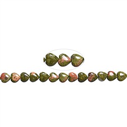 140691106520 Rang de colliers Coeurs, Unakite, 10mm | Marco Schreier