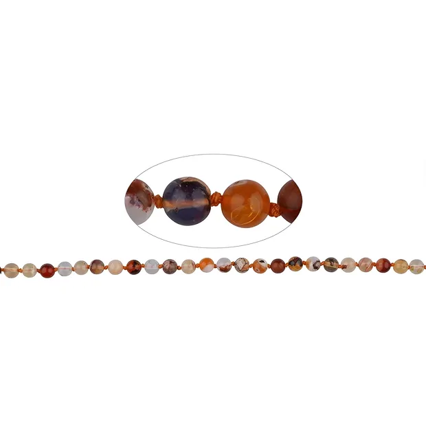 String Beads, Fire Opal, 05,5 - 06,0cm (45cm) | wholesaler gems & healing stones
