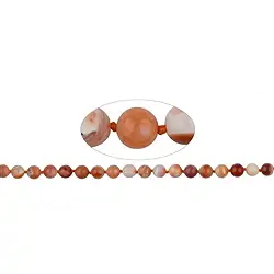 140710100720 String Beads, Opal (Fire Opal), 08mm (45cm) | wholesaler gems & healing stones