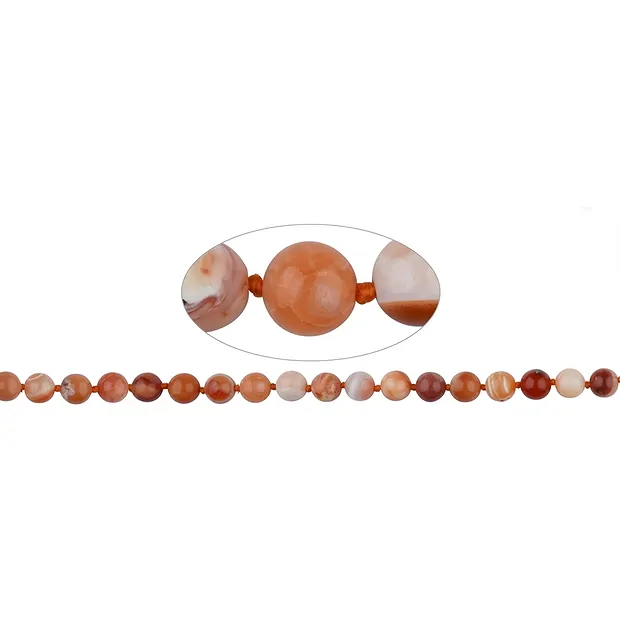 Rang de collier boules, Opale (Opale de feu), 08mm (45cm) | Marco Schreier