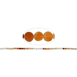 140710308121 Coin strand, Fire Opal, 4.5 x 1.8mm (43cm) | wholesaler gems & healing stones