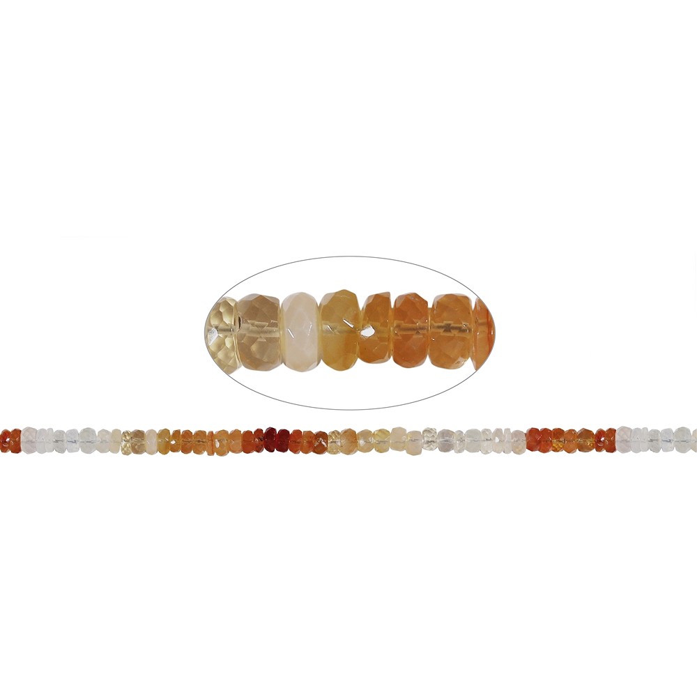 Strang Button, Feueropal, 02-03 x 05-06mm, facettiert | Marco Schreier