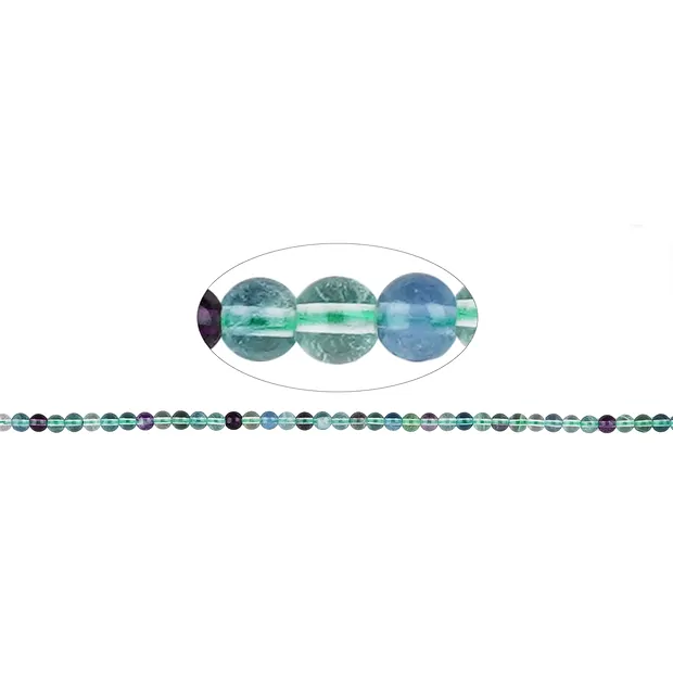 Filo di perline, fluorite, 04 mm | Gemme Schreier, pietre curative e gioielli