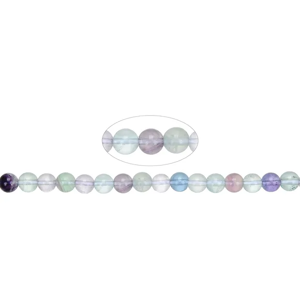 Rang de collier boules, Fluorite, 06mm | Marco Schreier