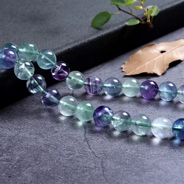 Cuentas de piedras preciosas, fluorita, 08mm (39cm) | Marco Schreier