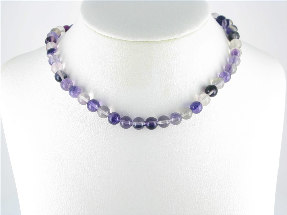 Filo di perle, fluorite B, 08 mm | Gemme Schreier, pietre curative e gioielli