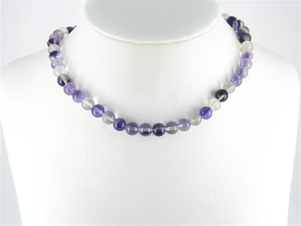 Filo di perle, fluorite B, 08 mm | Gemme Schreier, pietre curative e gioielli