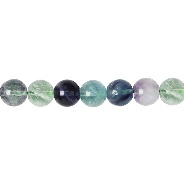 Rang de collier boules, Fluorite, 10mm (38-39cm) | Marco Schreier