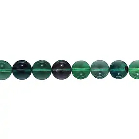 Strang Kugeln, Fluorit (grün/bunt), 10mm | GH Edelsteine, Heilsteine & Schmuck