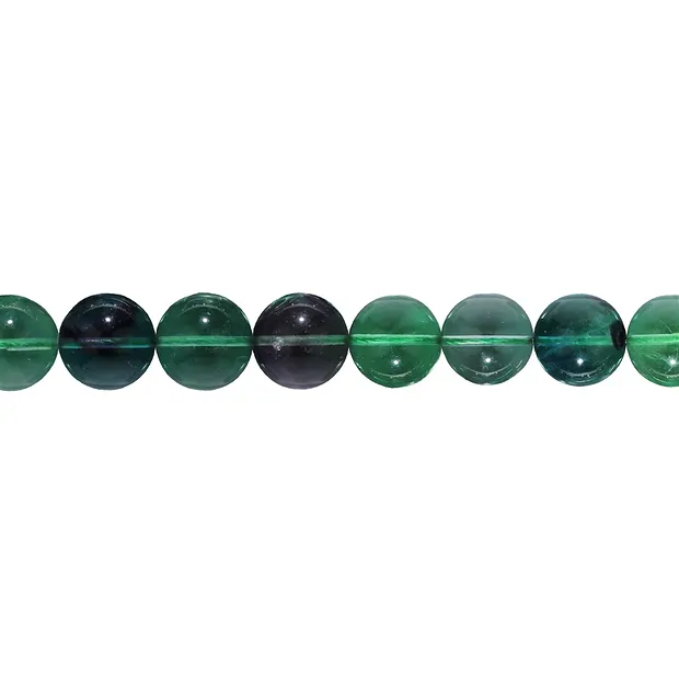 Strang Kugeln, Fluorit (grün/bunt), 10mm | GH Edelsteine, Heilsteine & Schmuck