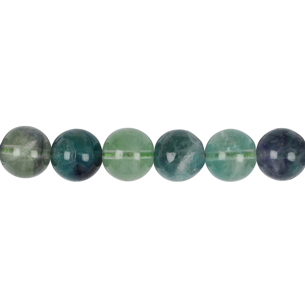 String Beads, Fluorite, 12mm (38cm) | wholesaler gems, healing stones & jewelry
