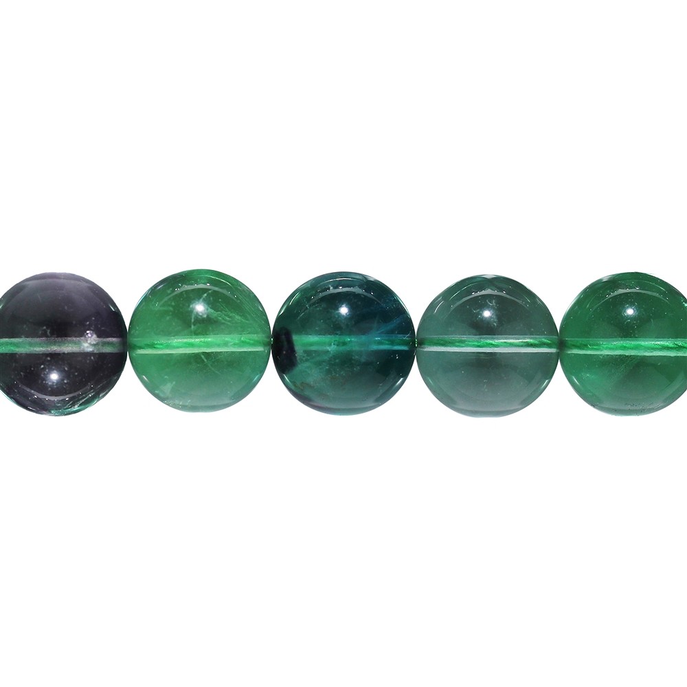 String Beads, Fluorite (green/multicolour), 16mm | Marco Schreier
