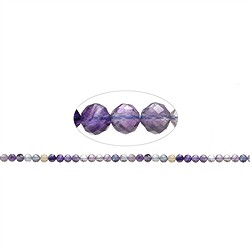 140720101721 Rang de colliers boules, Fluorite (violette/color&#xE9;), facettes, 06mm | Marco Schreier