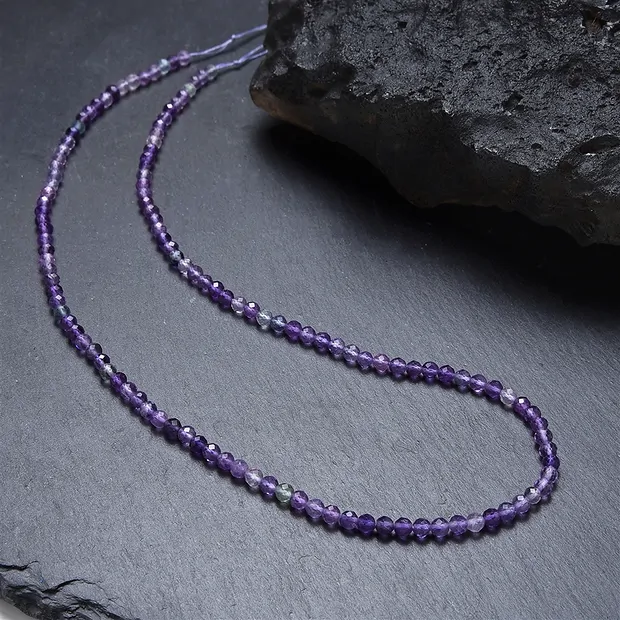 Rang de collier boules, Fluorite (violette), 03mm, facettes | Marco Schreier