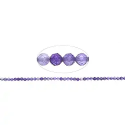 140720104820 String Beads, fluorite (purple), 03mm, faceted | gems, healing stones & jewelry