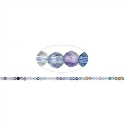 140720104925 Rang de collier boules, Fluorite (bleue), &#xE0; facettes, 04mm (38cm) | Marco Schreier