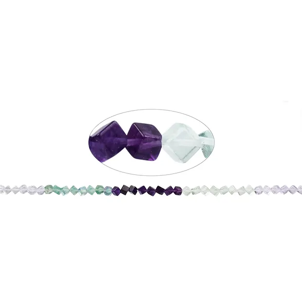 strand cube, fluorite, 04mm | Schreier wholesale; gems, healing stones & jewelry