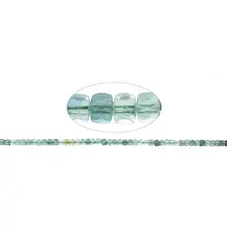 140720208420 Strang Würfel, Fluorit, facettiert, 04mm | GH Edelsteine, Heilsteine & Schmuck