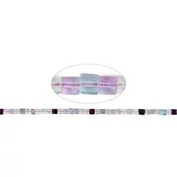 140720209521 Strand of cubes, fluorite, 05 x 05 x 05mm | wholesaler gems & healing stones