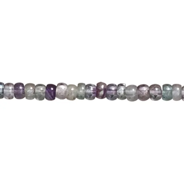 Cordón botón, fluorita, 06mm | piedras preciosas, piedras curativas y joyería