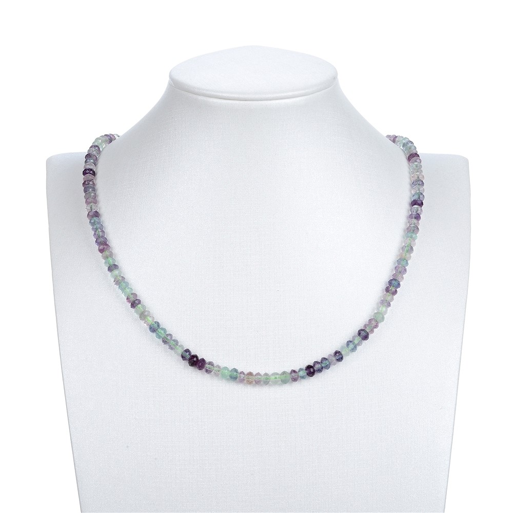 Cordón botón, fluorita, facetado, 02 x 04mm (39cm) | Marco Schreier