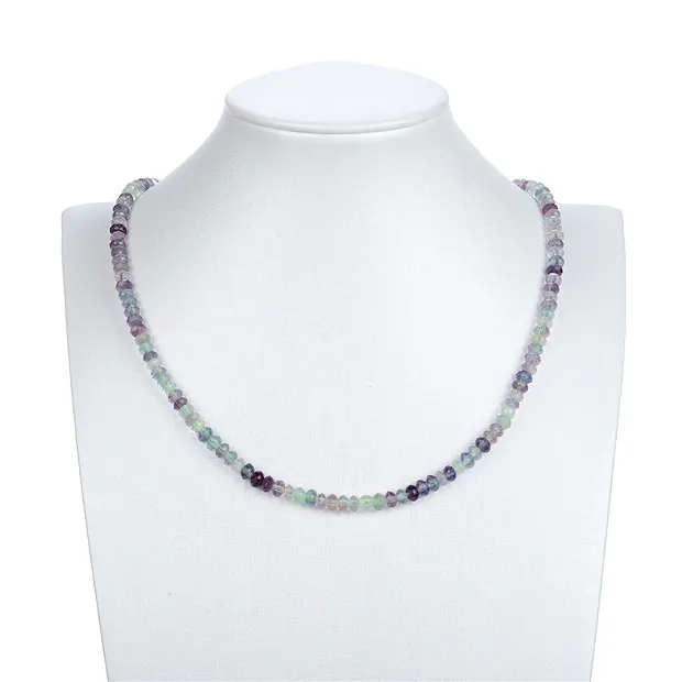 Button strand, fluorite, faceted, 02 x 04mm (39cm) | Marco Schreier