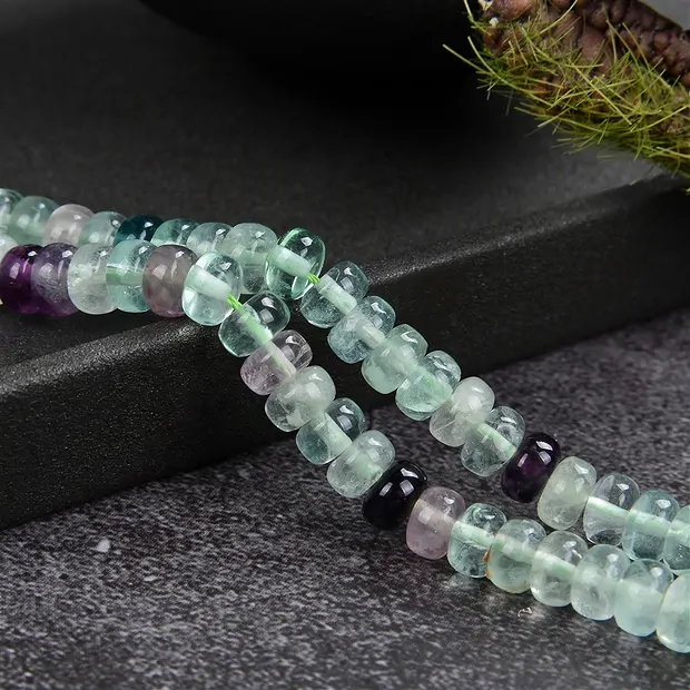 Strang Button, Fluorit, 04 x 06mm | Großhändler Edelsteine, Heilsteine & Schmuck