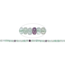 140720314720 Button strand, fluorite, 04 x 06mm | wholesaler gems, healing stones & jewelry