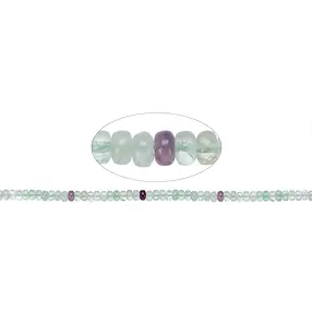 Cordón botón, fluorita, 04 x 06mm | Marco Schreier
