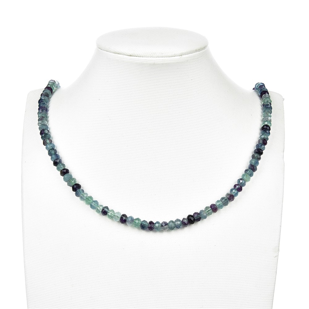 Cordón botón, fluorita, facetado, 04 x 06mm | Marco Schreier