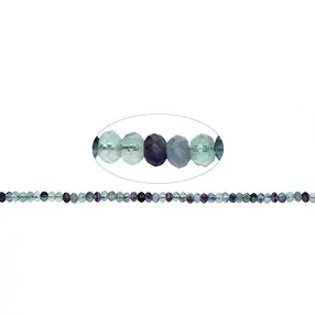 Strang Button, Fluorit, facettiert, 04 x 06mm | Edelsteine, Heilsteine & Schmuck