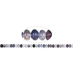140720327322 Button strand, fluorite, 06 x 08mm | wholesaler gems, healing stones & jewelry