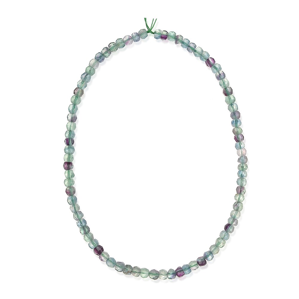 Cordón botón, fluorita, 05 x 06mm, facetado | Marco Schreier