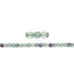 140720328121 Cordón botón, fluorita, 05 x 06mm, facetado | Marco Schreier