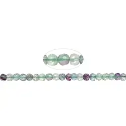 140720328121 Cordón botón, fluorita, 05 x 06mm, facetado | Marco Schreier